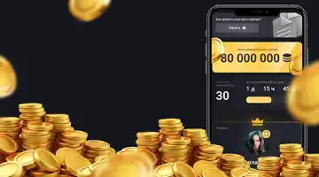 Image showing a smartphone with a casino app on the screen, surrounded by piles of gold coins, symbolizing the free coins bonus at Money-X Casino.