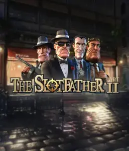 Enter the underworld world of The Slotfather Part II game by Betsoft, showcasing four iconic mafia characters in front of a shadow-lit urban backdrop. This image captures the intense theme of the organized crime with its vivid character design and ominous setting. Ideal for fans of crime dramas, offering a thrilling adventure. 