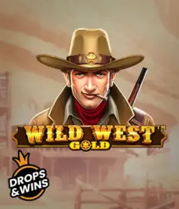  Meet the daring sheriff of "Wild West Gold," a popular slot game by Pragmatic Play. The visual features a confident sheriff with a golden star badge, set against a sun-baked Old West town backdrop. The game's title is boldly featured in a stylized font, highlighting the theme of adventure and law enforcement in the wild frontier. 