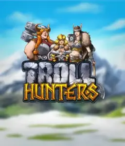 Enter the realm of "Troll Hunters," where fierce Viking warriors are poised to confront their foes. The logo features a pair of Vikings, male and female, dressed for battle, set against a cold mountainous backdrop. They emanate strength and courage, symbolizing the core of the game's adventurous theme.