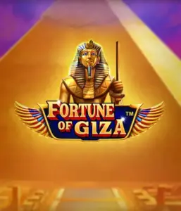 Uncover the ancient world of the Fortune of Giza game by Pragmatic Play, highlighting a majestic depiction of a Pharaoh before the iconic pyramid backdrop. This image portrays the glory of Egyptian heritage, great for those interested in ancient civilizations, providing a fascinating gaming experience.